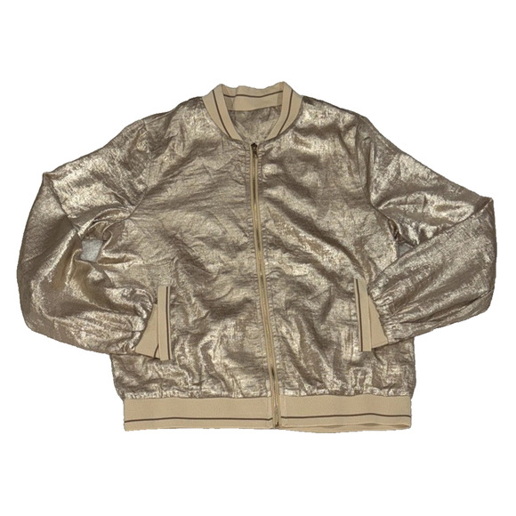 Mobwife Money Gold Jogger Baseball Jacket Size L - Picture 1 of 4